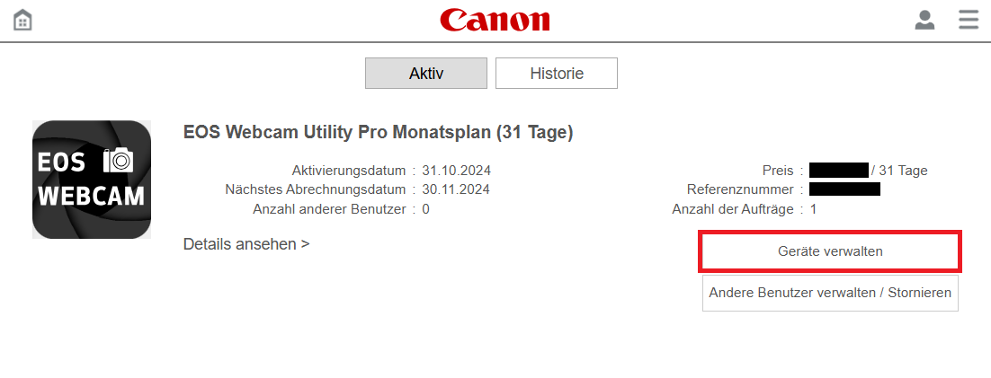 purchased plans device