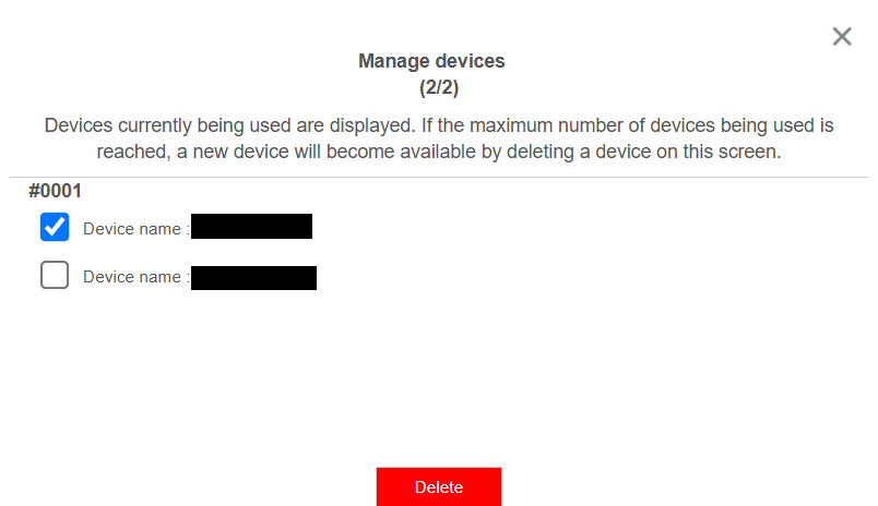 delete devices