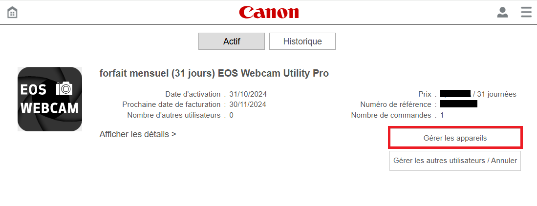 purchased plans device